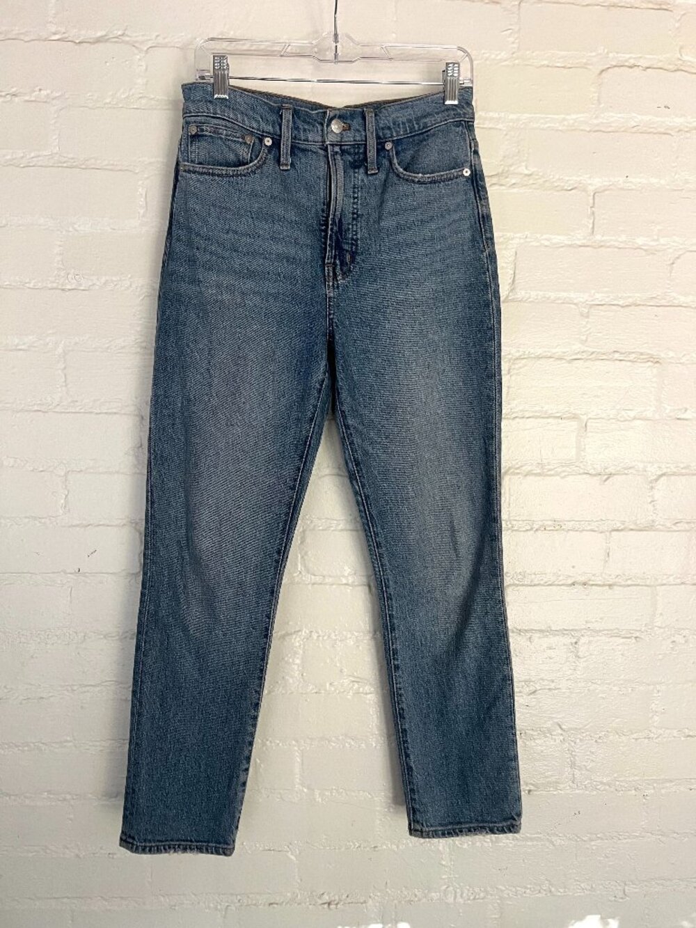 Madewell Perfect Vintage Jean 26 High Rise Tapered Medium Wash Stretch Denim